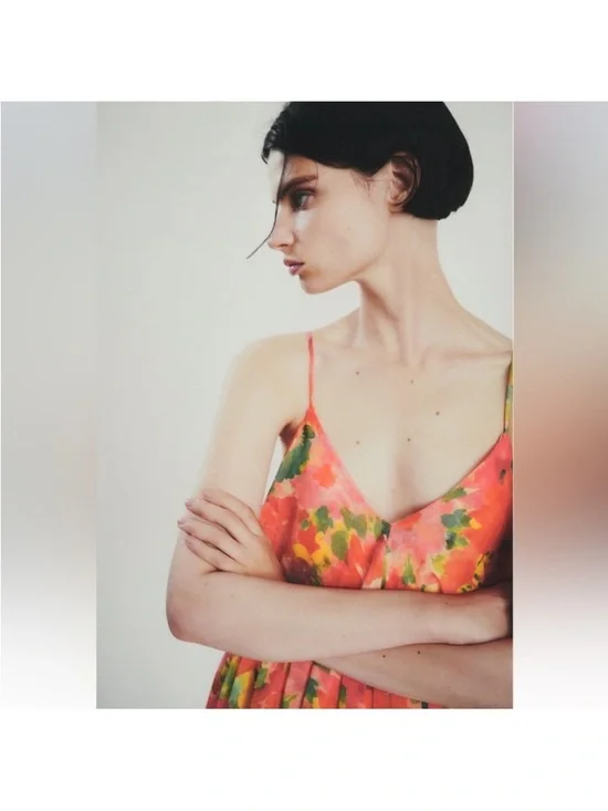 ZARA PRINTED TULLE DRESS - Picture 10 of 14